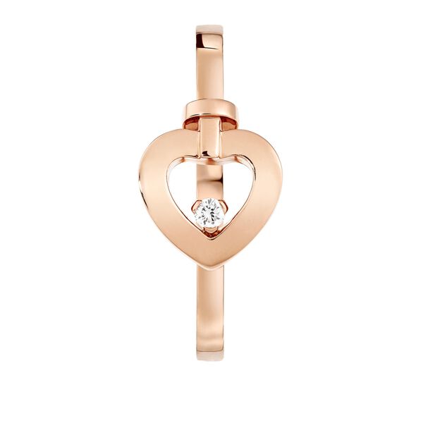 Pretty Woman Extra Small Rose Gold and Diamond Heart Ring